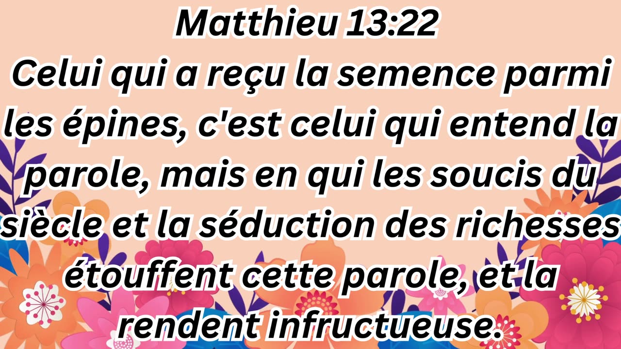 "Les paraboles du Royaume : Enseignements de Jésus" Matthieu 13:1-58.#short #youtubeshorts #ytshorts