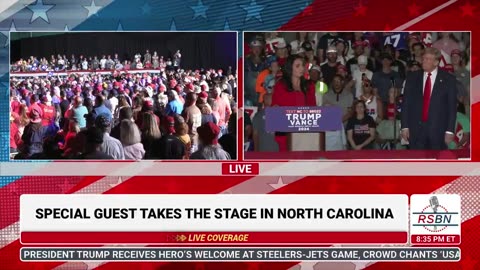 Tulsi Gabbard announces she is joining the Republican Party during Trump rally