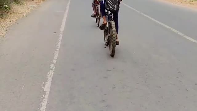 School boy Amazing cycling