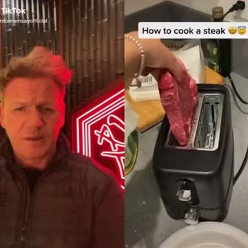 Gordon Ramsey dueting a cooking video