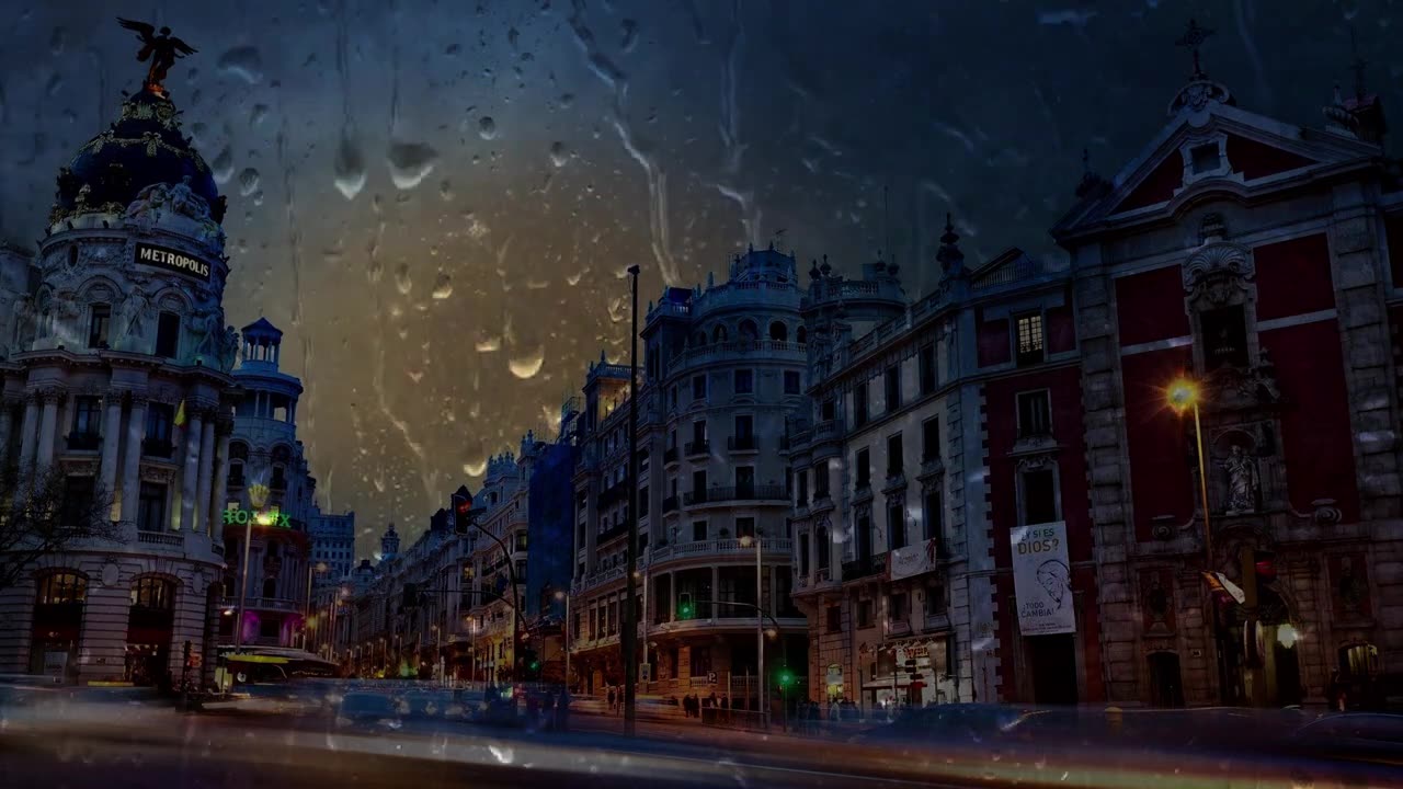 RAIN SOUNDS for Sleep, Meditation and Relaxing your mind... 🌧 [ASMR, White Noise] 🎧 Madrid, Spain