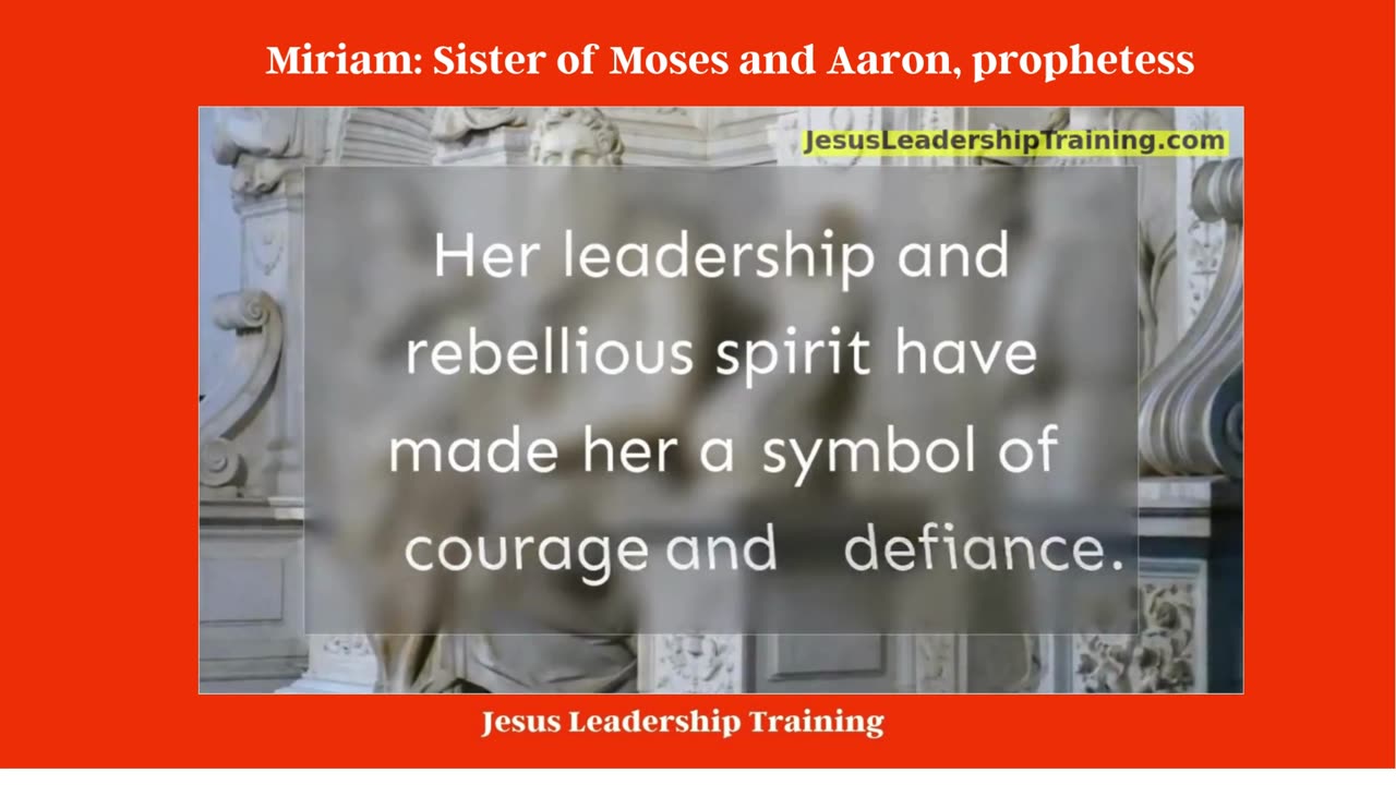 Miriam Sister of Moses and Aaron, Prophetess