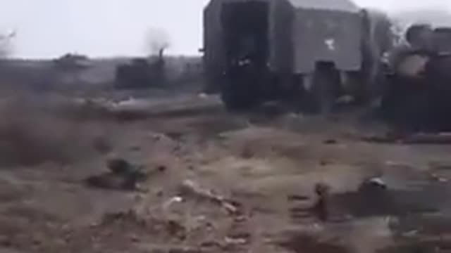 Huge Russian convoy destroyed by Ukrainian soldiers