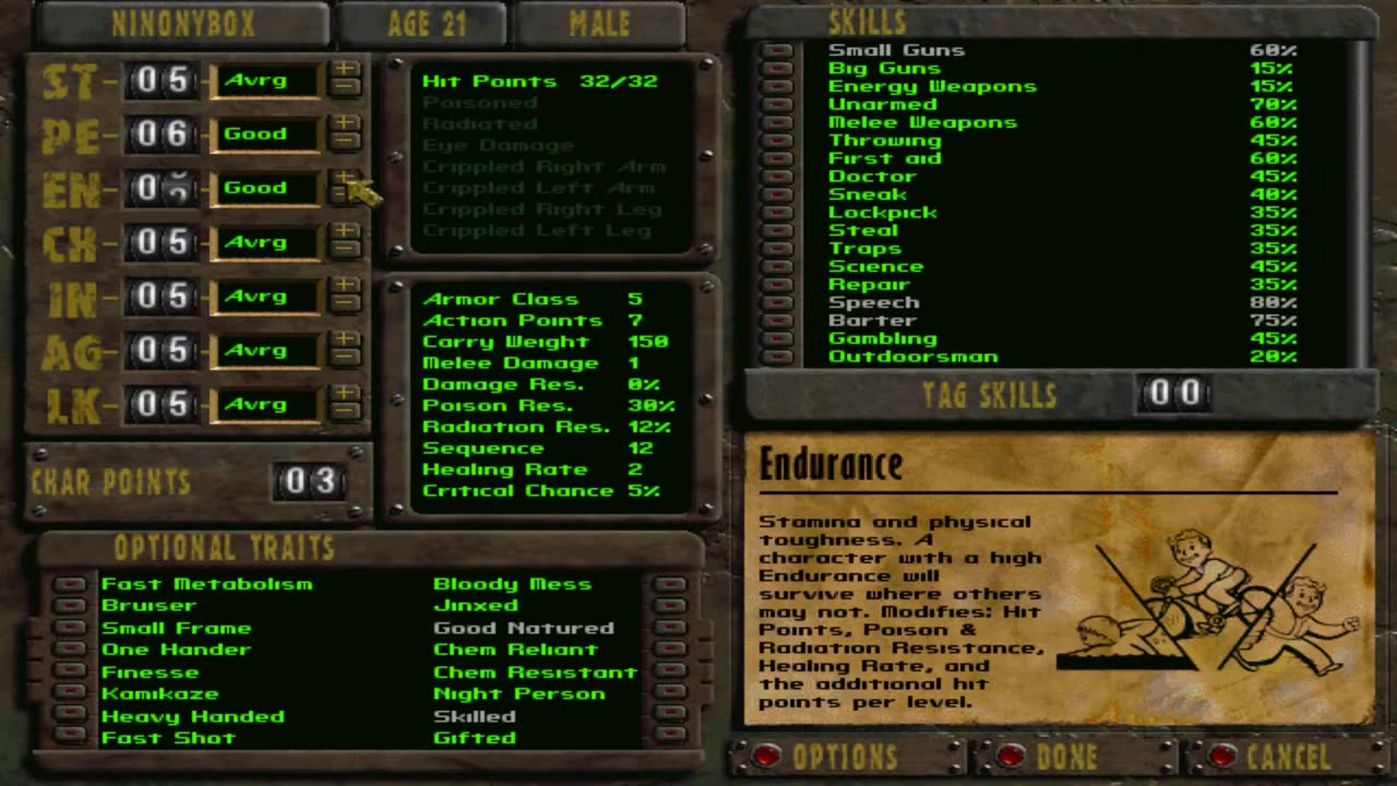 [Archived from Youtube] Let's play Fallout 1 (for a few minutes!)