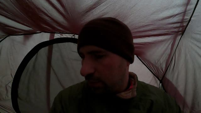 Vlog in the tent. Just got up. 12th Dec 2022