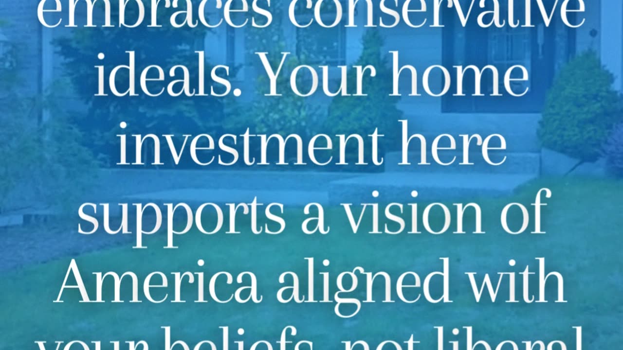 Your home investment here supports a vision of America 🏘️