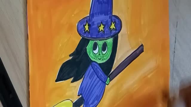 How To Draw A Cute Witch|How To Draw A Cartoon Witch|How To Draw A Witch|Draw A Witch Step By Step