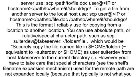 SCP gives quotFile or directory not foundquot