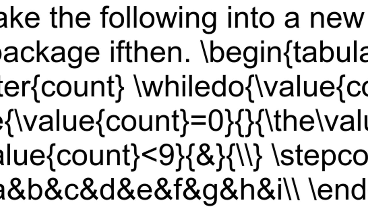 Can you iterate in LaTeX