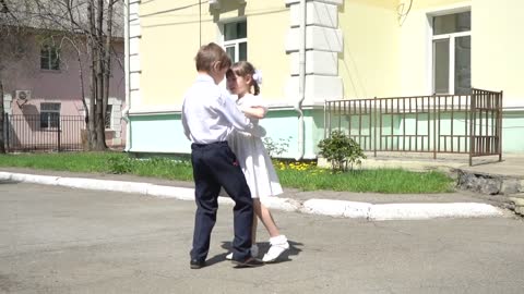 Beautiful dance girl boy