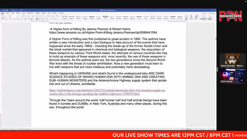 GENE DECODE ! UPDATES THE TRUE MEDIA NEWS.