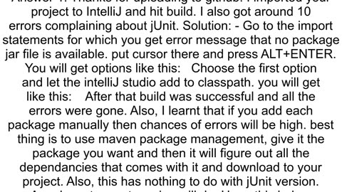 Intellij java package orgjunit does not exist