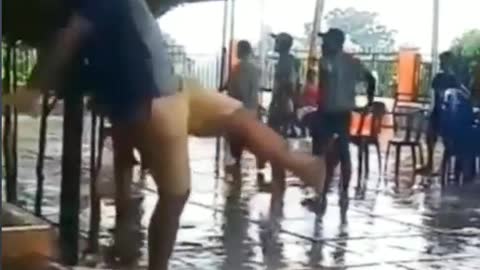 In rain