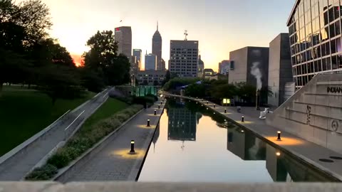 July 29, 2020 - Sunrise Along the Canal in Downtown Indianapolis