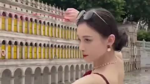 Chinese Woman In Red