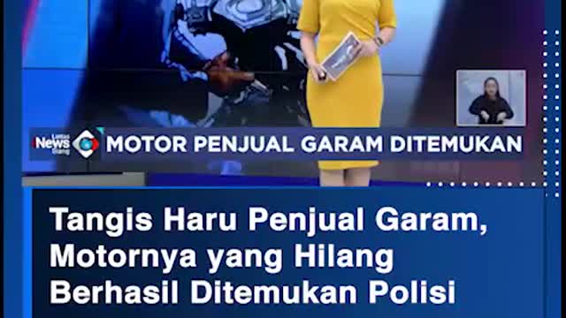 Tangis Haru Penjual Garam,Motornya yang HilangBerhasil Ditemukan Polisi