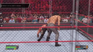 WWE 2k22 myrise walkthrough 40, Outlaw ace vs AJ styles steelcage