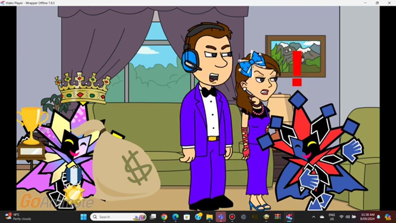 Dimentio gets ungrounded for winning Wylee's Character Elimination/Dark Dimentio gets grounded