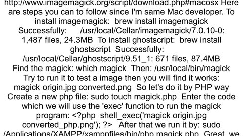 Install imagick on mac