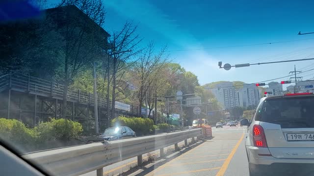 Driving in the afternoon