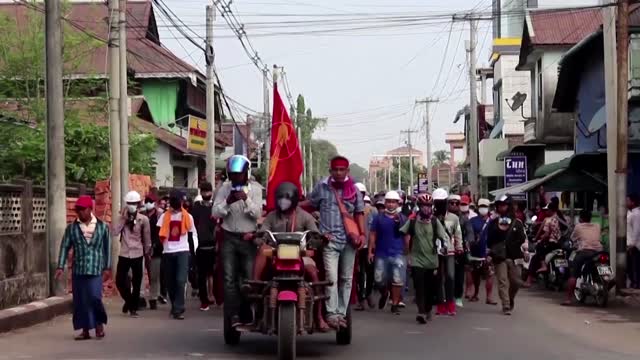 Myanmar police kill protester ahead of U.N. meeting