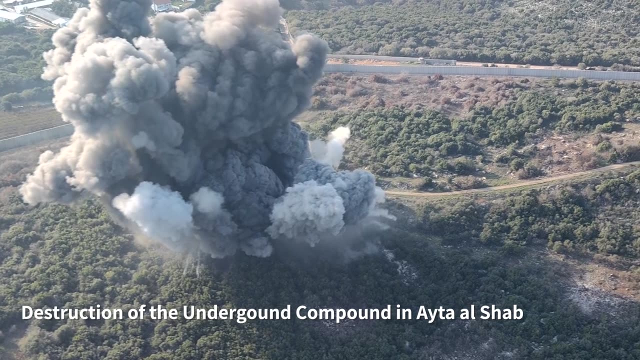 Attached is the footage of the destruction of the underground combat compound