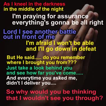 As I kneel in the Darkness