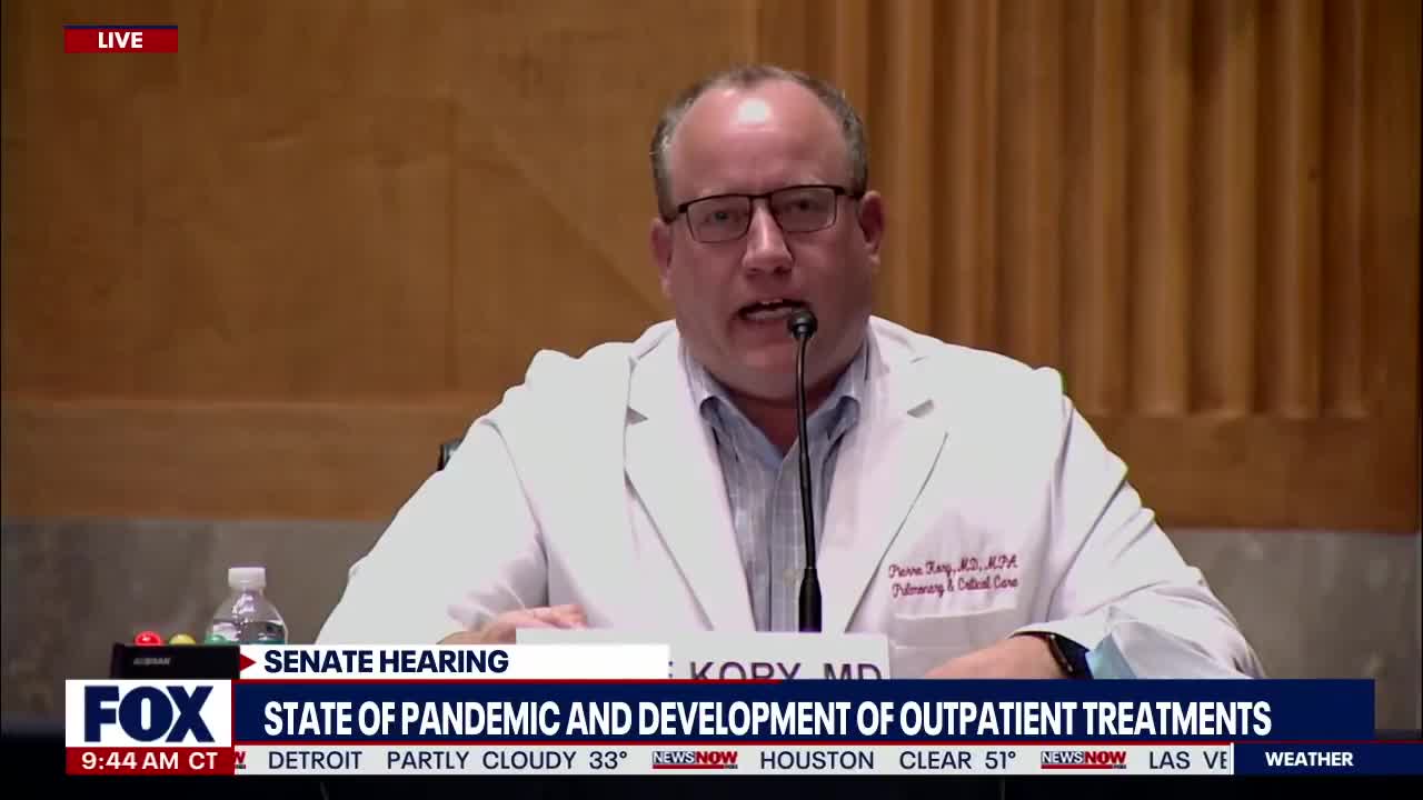 Dr. Pierre Kory speaks to Senate about Ivermectin