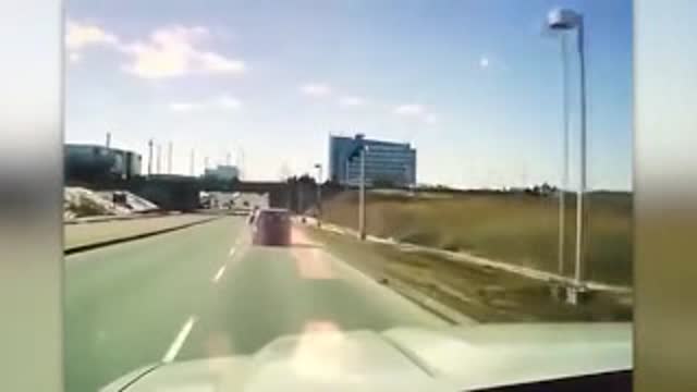 A plane almost hits the Vehicle- Plane crossing Road