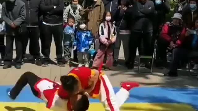 From the hip and over