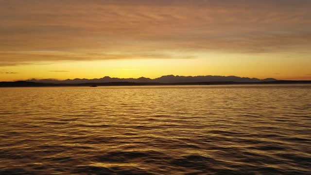 Sunset in a lake