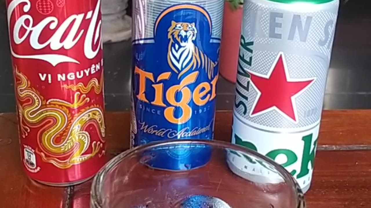 Tiger, Heniken, Coca-cola