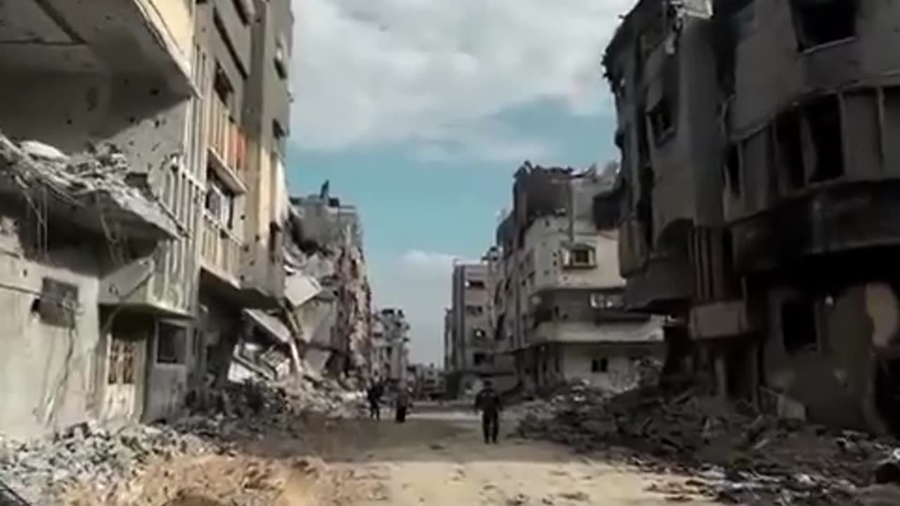 Footage shows the massive destruction in the Beit Lahia streets