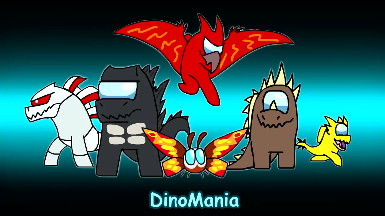 AMONG KAIJU - Godzilla in Among Us - DinoMania - animated cartoon movie