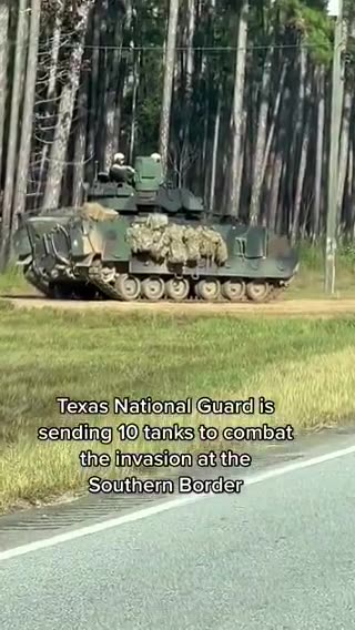 Sending 10 tanks to combat the invasion in Texas