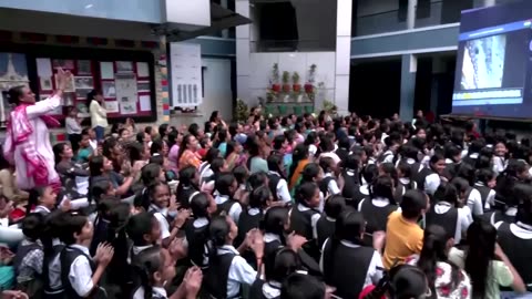 People across India celebrate moon landing