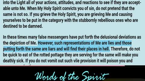 Words of the Spirit. July 15 2022
