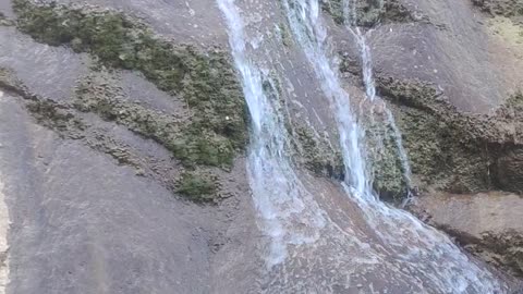 Waterfall in village area of jammu and kashmir india