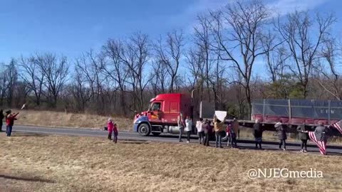 The peoples convoy rides through Harrisburg Pennsylvania