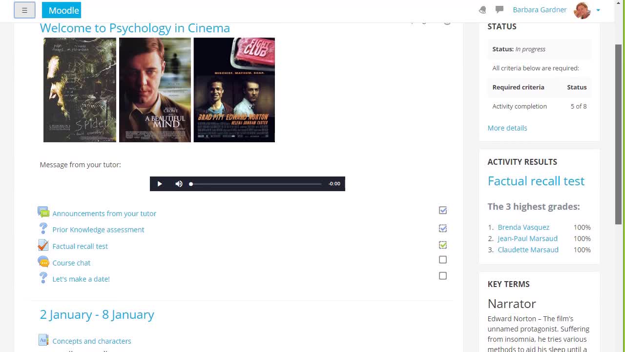 Introduction to Moodle Course