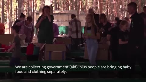 Residents of Russia’s Kursk border regions receive aid after Ukraine’s incursion.mp4