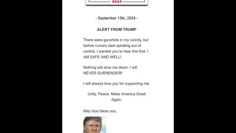 Alert From Trump