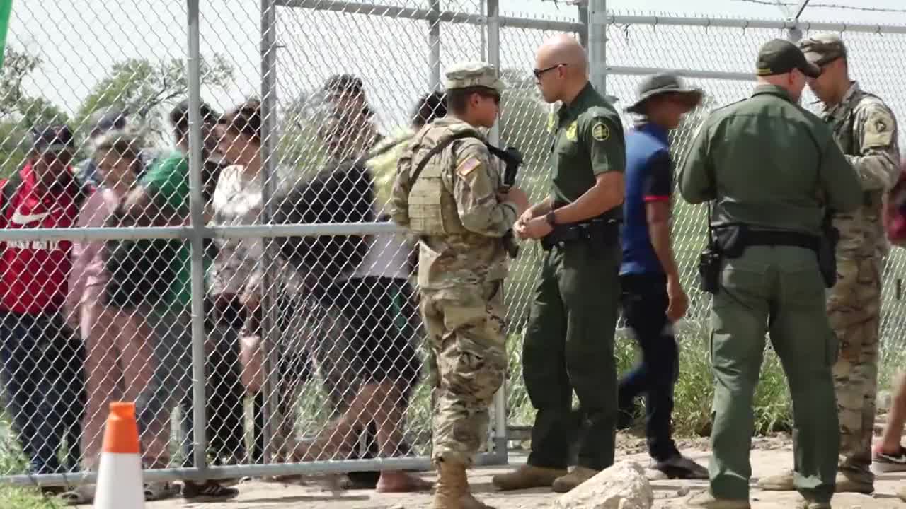 Texas National Guard locked a gate on private property