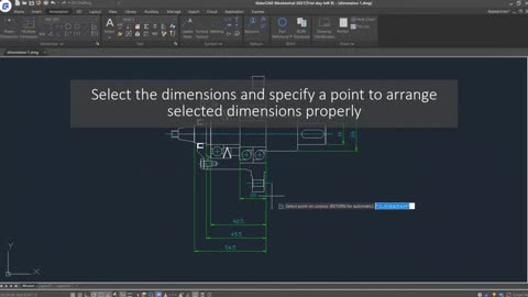 Mechanical CAD software-Arrange dimension