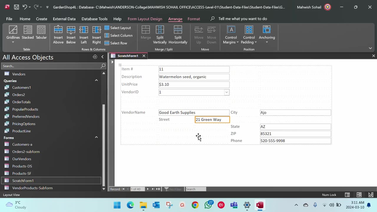 Access -Chapter 04 Assessment 05