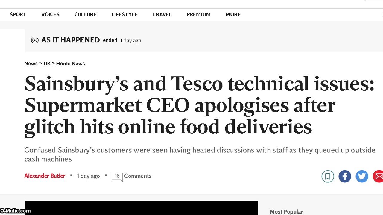 Sainsburys Outage shows why we must retain cash