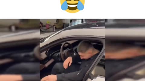 Brand new Porche crash in showroom