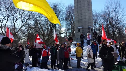 Toronto freedom gathering at Queen's Park, January 29, 2022