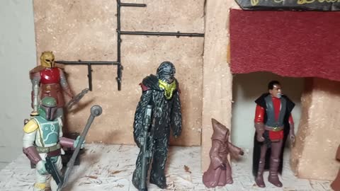 MANDALORIAN action figure diorama : The DewBack INN