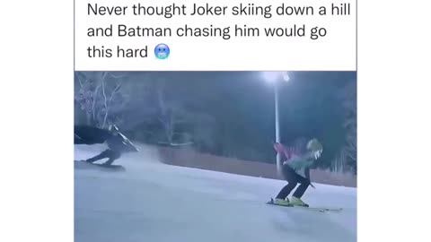 Batman Skiing After the Joker!